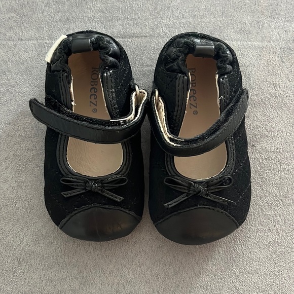 ROBEEZ MARY JANE first walker black leather shoe - Picture 1 of 4